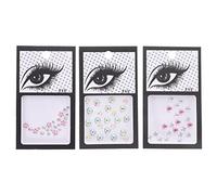 Ipetboom 3ensembles Stickers Autocollants De Gemmes Faciales Auto-adhésifs Pour Décoration De Maquillage Bijoux Et Décals Éblouissants Pour Festivals Et Événements