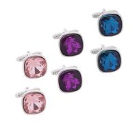 Ipetboom 3Paires Boutons De Manchette Colorés pour Hommes pour Chemises De Smoking Élégant Et Chic pour Toutes Occasions