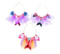 Ipetboom 3pièces Bandeaux Garçon Fille Thème Sirène Accessoires Colorés Pour Fête Anniversaire Et Plage Avec De Mer or Rose Rouge Et Bleu