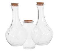 Ipetboom 3pièces Bocaux Verre Forme De Cœur Flacons Vides pour Mariage Souvenir Pots Décoratifs avec Bouchons Liège pour Et Cérémonie