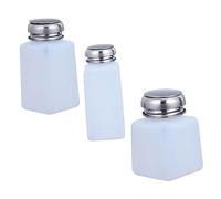 Ipetboom 3pièces Bouteilles De Stockage Design à Poussoir Antistatiques Lot Pour Usage Quotidien Ou Laboratoire