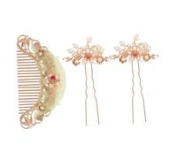 Ipetboom 3pièces Peigne à Cheveux Style Chinois Et Épingle à Cheveux Vintage Pour Femmes Ensemble Peignes Pour Mariages Hanfu Et Occasions Spéciales
