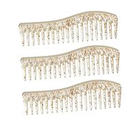 Ipetboom 3pièces Peigne De Coiffure Anti- Outil De Salon à Peigne Pour Cheveux Et Bouclés Accessoire Pratique Pour Coiffeurs Et