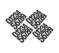 Ipetboom 4 feuilles Autocollants Numérotés Adhésifs Étanches pour Poubelles et Boîtes Aux Lettres Grand Format Conçus pour Usage Extérieur Lot pour Signalisation Polyvalente