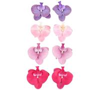 Ipetboom 4 Paires Clips pour Chaussures Orchidées Amovibles en Plastique Élégant et Robuste, Accessoires pour Mariage et Plage, Faciles à Attacher et Retirer