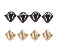 Ipetboom 4 Paires D’Embouts Métalliques pour Talons Hauts Protège-Orteils en Métal Doré et Gris Accessoires de Protection pour Bouts de Chaussures Couvre-Talons Élégants et Résistants