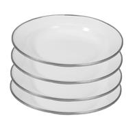 Ipetboom 4 Pièces Assiettes Émaillées Vintage Assiettes à Snacks et Desserts Style pour Restaurants Hôtels et Pique