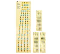 Ipetboom 4 pièces Autocollants pour Touche de Basse Cordes Notes de Musique Auto-adhésives Accessoires Pratiques pour Apprentissage Rapide des Gammes Durables et Faciles à Poser pour