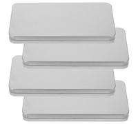 Ipetboom 4 pièces Boîte de Rangement Fer pour Coque Téléphone et Écran Verre Trempé de Boîtes Organisatrices Multifonctions Argenté sans Couvercle pour Bureau et Maison