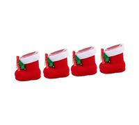 Ipetboom 4 Pièces Bottes de Noël Miniatures pour Décoration et de Bonbons Accessoires Festifs Adorables pour Garçon Fille