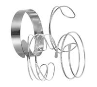 Ipetboom 4 pièces Bracelets de Bras Bracelets Géométriques Ouverts Réglables pour Femmes Bagues de Bras et Confortables