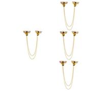 Ipetboom 4 Pièces Broche Broche Épingle à Nourrice Bijoux De Bal Pour Les Femmes Broche Abeille Bijoux Accessoires Hommes Chaînes De Col Pour Chemises Alliage