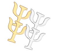 Ipetboom 4 pièces Broches Psychologie Alliage Broche Vêtements Élégante Symbole Psyché Accessoire Vintage pour Femme Résistante et Facile à Poser Lot Or et Argent