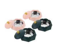 Ipetboom 4 Pièces Cendrier Vintage Cendrier Moderne Plateau De Cendres à Vent