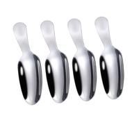 Ipetboom 4 Pièces Cuillères à Thé Acier Inoxydable de Cuillères à Dessert et Scoop à Thé Ustensiles de Cuisine et Ergonomiques