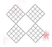 Ipetboom 4 pièces Décoration Murale Cadre Photo Carré Fer Forgé Noir Grille DIY pour Affichage Mural Photos Décoration Intérieure Salon Chambre Bureau