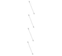 Ipetboom 4 Pièces épingle à cravate broche cravates revers pince à cravate pour hommes costume accessoires hommes séjours de col de chemise Épingles de col alliage Silver