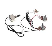 Ipetboom 4 pièces Faisceau de Câblage Pré-câblé pour Guitare Électrique avec Potentiomètre et Interrupteur Voies Chrome Noir Contrôle Du Installation Facile