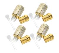 Ipetboom 4 Pièces Flacons Verre Transparent avec Bouchon Spirale Antifuite pour Parfum de Voyage Flacons Rechargeables Élégants pour Huiles Essentielles et Sérums