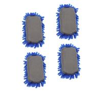 Ipetboom 4 pièces Gomme Blanche Microfibre Effaceur Tableau Double Face Ergonomique pour Nettoyage Ardoise et Tableau de Bleu