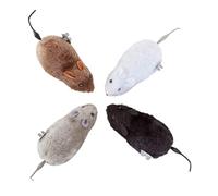 Ipetboom 4 Pièces Jouets Souris Mécaniques Amusants pour Garçon Fille Jouets Souris à Remonter Légers Et Portables Intéressants pour Jouer Intérieur Extérieur