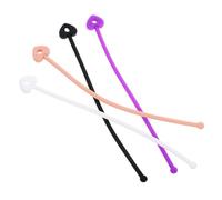 Ipetboom 4 Pièces Lanière Silicone pour Brosse à Shampooing Sangle Antidérapante et Antiperte Élastique et Compatible avec Différents Modèles de Brosse Pratique pour Bain Chair