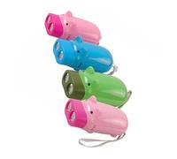 Ipetboom 4 Pièces Lot de Lampes de Poche Portatives pour Garçon Fille Forme de Cochon Compactes et Légères LED Haute Luminosité Couleurs Aléatoires Couleur Aléatoire