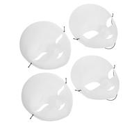Ipetboom 4 Pièces Masques de PVC à Peindre Masques Animaliers Vides et Ajustables pour Cosplay Fête Masquée Halloween et Accessoires de Déguisement