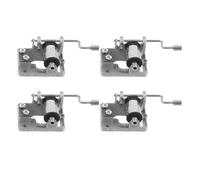 Ipetboom 4 Pièces Mécanisme Musical à Manivelle 4 Pièces pour Boîte à Musique Kit de Réparation et Création DIY Mélodies Ciel Lettre à Élise sans