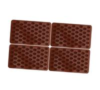 Ipetboom 4 Pièces Moule Silicone Grains de Café Flexible pour Fondants Gelées Pâtisseries Adapté Micro Ondes Four et Congélateur Facile à Nettoyer