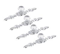 Ipetboom 4 pièces Poignée de Meuble Cristal Bouton Transparent Pour Armoire Placard Cuisine Poignée Tirage Alliage Zinc Résistant Remplacement Pratique pour Portes Meubles