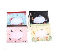 Ipetboom 4 Pièces Portable EVA Wet Tissue Dispenser Pouch Refillable Thick Wipe Holder For Travel And Daily Use