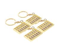 Ipetboom 4 Pièces Porte-clés Abacus Alliage de Pendentifs Boulier Créatif Accessoires pour et Clé Ornements Décoratifs Multifonctions