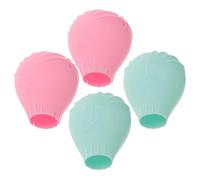 Ipetboom 4 Pièces Protection Pinceaux Maquillage en Silicone Vert et Rose, Protège Poils, Facile Transport, Trousse Maquillage Voyage pour Femmes