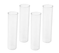 Ipetboom 4 Pièces Set de Vases Tubes Verre Transparent pour Hydroponie Support Décoratif Floral Minimaliste pour Table et Salon Design Créatif et Contemporain