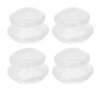 Ipetboom 4 Pièces Silicone Facial Cupping Transparent Massage Suction Cups Gentle Vacuum Therapy For Face And Body Relaxation Skincare