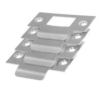 Ipetboom 4 Plaques de Gâche en Acier Inoxydable 1-5/8 Pouces T pour Portes Intérieures Kit de Renforcement de Serrure Plaque de Recouvrement Pêne Dormant Accessoire Compatible Portes