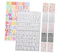 Ipetboom 45 feuilles Autocollants Alphabet et Chiffres Papier Pouce pour Scrapbooking Petites Gommettes Décoratives Faciles à Coller sur Surfaces Lisses