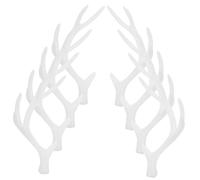 Ipetboom 4paire Cornes De Cerf Simulées Plastique Accessoires Diy Pour Coiffe Décor Cosplay Noël Party