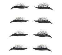 Ipetboom 4paires Décalques Eyeliner Avec Paillettes Noires Et Autocollants De Faux Cils Accessoires De Maquillage Pour Yeux
