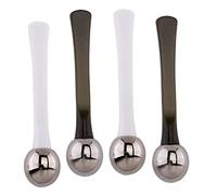 Ipetboom 4pièces Applicateurs Crème Yeux Lot Cuillères Massage Alliage Zinc Pour Soin Visage Facile Utiliser Nettoyer Utiliser Soin Yeux Chez Soi Salon