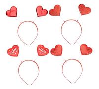 Ipetboom 4pièces Bandeau Cœur Saint-valentin Pour Adultes Lot De Accessoires Pour Cheveux De Fête Forme De Cœur Cupidon
