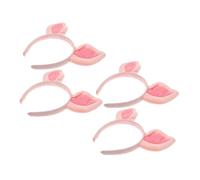 Ipetboom 4pièces Bandeau Oreilles De Cochon Rose Pour Halloween -tête Peluche Doux Pour Cosplay Accessoire De Cheveux Pour Adultes Et Garçon Fille Déguisement Animal Zoo