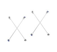 Ipetboom 4pièces Broches De Avec Pour Hommes Accessoire Élégant Pour Chemises Et Pratique De Blanc Bleu