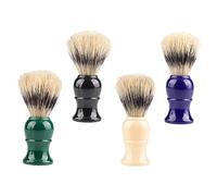 Ipetboom 4pièces Brosse à Barbe Plastique Avec Poignée Pour Rasage Confortable Et Brosse à Poils De Sanglier Pour Types De Pour Mousse De Rasage