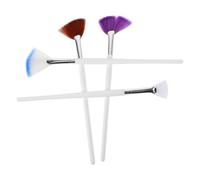 Ipetboom 4pièces Brosses Applicatrices Cosmétiques Éventail De Pinceaux Pour Masques Faciaux Et Soins Peau Pour Types De Peau