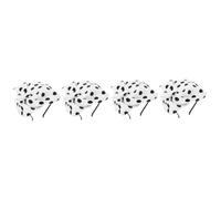 Ipetboom 4pièces Fascinator Beret Headband Élégant Accessoire De Cheveux Pour Femmes Pour Tea Party Mariage Et Événements Spéciaux Design Vintage Avec Pois Blancs Et Noirs
