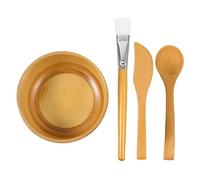 Ipetboom 4Pièces Kit de Mélange Bol Brosse Spatule pour Masques Faciaux Parfait pour DIY Domicile