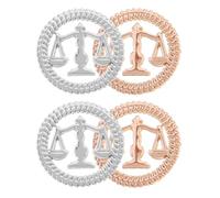 Ipetboom 4pièces Lot de Insignes de Revers pour Avocats Broches de Revers avec Symbole de Balance Justice Insigne de Costume pour Homme et Étudiant Droit