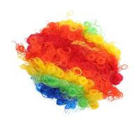 Ipetboom 4pièces Perruque de Clown Afro Bou Colorée Style Disco Années Lot de Perruques pour Déguisement Halloween Carnaval Cosplay